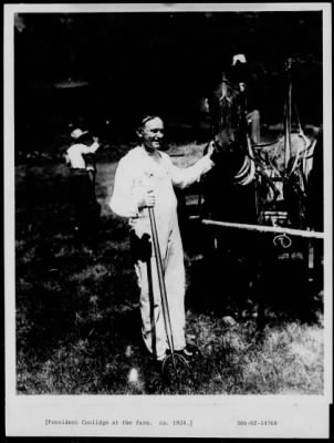 1924 > President Coolidge at the farm