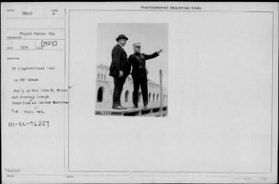 Thumbnail for 1924 > Secretary of War Weeks with Gen. Joseph Pendelton at Marine Barracks, San Diego, CA.