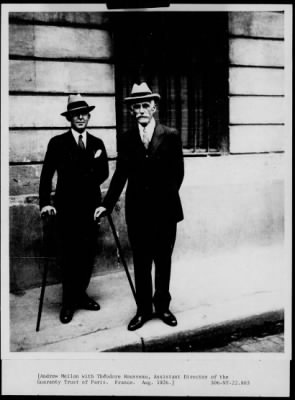 1926 > Andrew Mellon with Theodore Rousseau in France