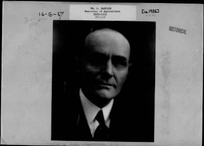 Thumbnail for 1926 > William M. Jardine, Secretary of Agriculture