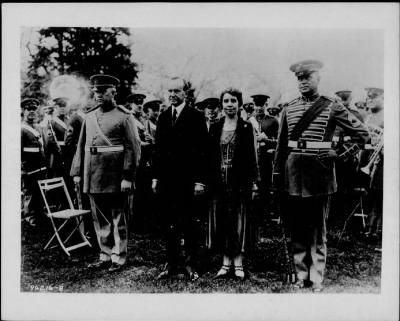 Thumbnail for 1927 > Army Band at White House with Pres. and Mrs. Coolidge