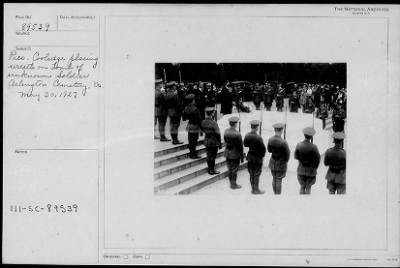 Thumbnail for 1927 > Placing wreath on Tomb of Unknown Soldier, Arlington National Cemetery