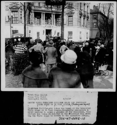 Thumbnail for 1927 > Temporary White House on Dupont Circle