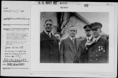 Thumbnail for 1928 > Pres. Coolidge presents Congressional Medal of Honor to Thomas Eadie, USN