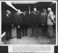 Eisenhower with Winston Churchill and other prime ministers of the British Empire.