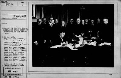 Thumbnail for 1918 > Secretary of the Navy Josephus Daniels and Bureau Chiefs