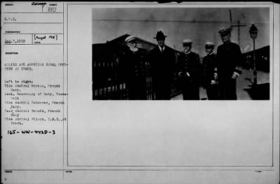 Thumbnail for 1918 > Allied and American naval officers at Brest