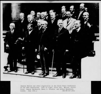 Thumbnail for 1931 > Andrew Mellon and other dignitaries at the Seven Power Conference