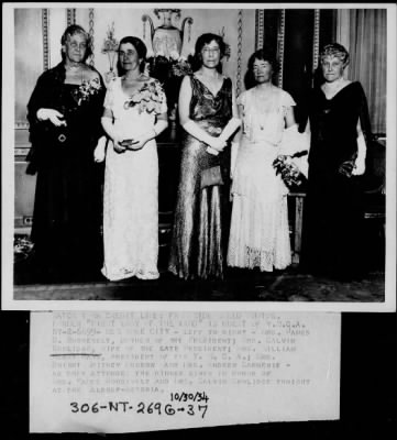 1934 > Mrs. Calvin Coolidge visits the YWCA, New York City