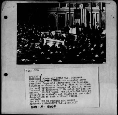 Thumbnail for 1942 > Addressing Congress