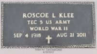 Thumbnail for ROSCOE L KLEE MILITARY GRAVE MARKER .png