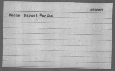 Thumbnail for Fuchs Margot Martha > Fuchs Margot Martha