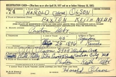 Thumbnail for Harold > Olson, Harold (1896)