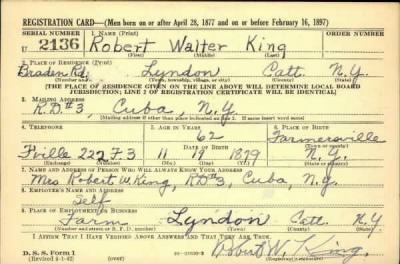 Thumbnail for Robert Walter > King, Robert Walter (1879)