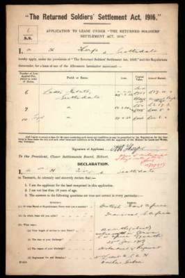 Thumbnail for LSD 190 Applications to lease land under Returned Soldiers Settlement Act 1917-1919 > 6/SS A H Thorpe