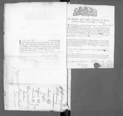 Thumbnail for WO 121: Discharge Documents of Pensioners > Piece 026: 1796 (Certificates of Service)