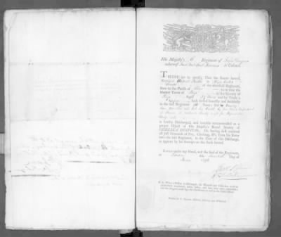 Thumbnail for WO 121: Discharge Documents of Pensioners > Piece 026: 1796 (Certificates of Service)