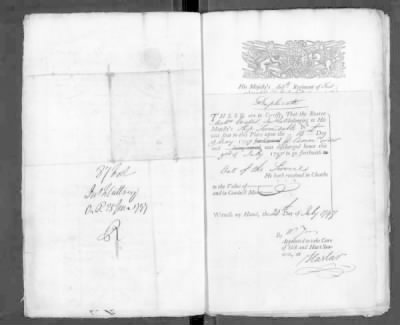 Thumbnail for WO 121: Discharge Documents of Pensioners > Piece 146: 1796-1797 (Certificates of Service and Related Correspondence)