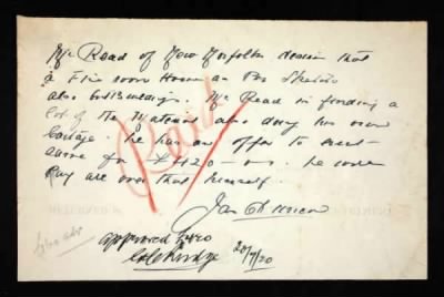 Thumbnail for AB15 Tenders, contracts and papers re dwellings on land leased by returned soldiers 1919-1920 > L B Read, New Norfolk