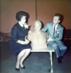 Thumbnail for Maria Lanza Cocozza and Art Tavani admire a bust of Maria's son Mario Lanza (born.jpg