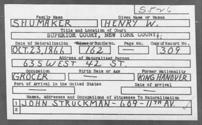 Thumbnail for HENRY W. > SHUMAKER, HENRY W.