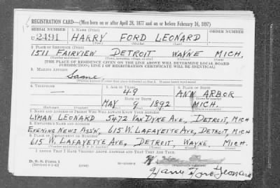 Thumbnail for Harry Ford > Leonard, Harry Ford (1892)