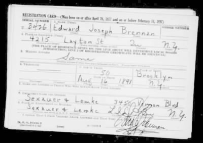 Thumbnail for Edward Joseph > Brennan, Edward Joseph (1891)