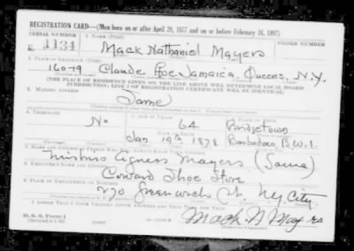 Thumbnail for Mack Nathaniel > Mayers, Mack Nathaniel (1878)