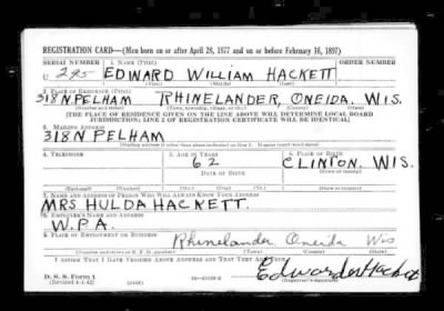 Thumbnail for Edward William > Hackett, Edward William