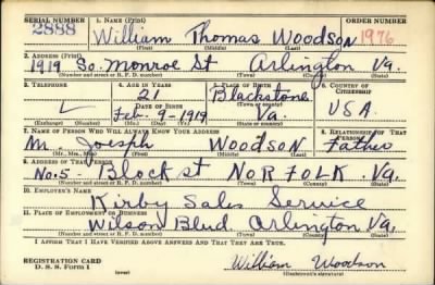 Thumbnail for William Thomas > Woodson, William Thomas