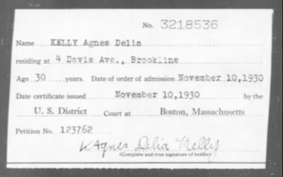 Thumbnail for 1930 > KELLY Agnes Delia