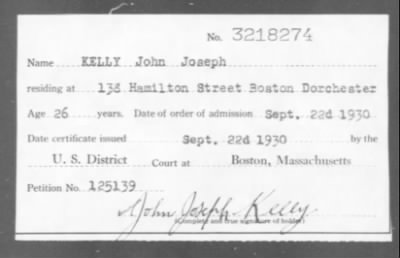 Thumbnail for 1930 > KELLY John Joseph