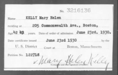 Thumbnail for 1930 > KELLY Mary Helen