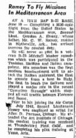 Thumbnail for Ramey, Gordon A._Blytheville ARK Courier News_Mon_19 June 1944_Pg 1.JPG