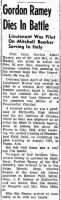 Thumbnail for Ramey, Gordon A._The_Courier_News_Mon__Nov_27__1944_Pg 1.jpg