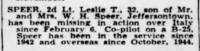 Thumbnail for Speer, Leslie T_Courier_Journal_Louisville, KY_Fri_30 March 1945_Pg 9.JPG