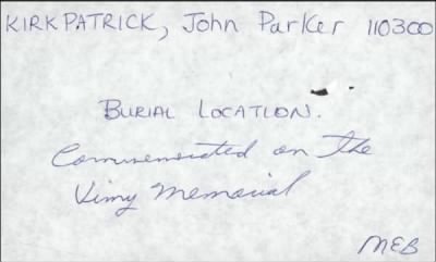 Thumbnail for John Parker > Kirkpatrick, John Parker