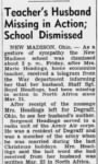 Thumbnail for Headings, Boyd V._Palladium Item_Richmond, IND_Sat_17 April 1943_Pg 1.JPG