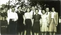 Thumbnail for Geyers & McNamaras at Termon Avenue circa 1940 Front-Roy Conner, Bets McNamara, Trink McNamara, Mary Geyer, Barbara Geyer, Rosemary McNamara. Back- Mike & Mac McNamara, Don & Jack Geyer.jpg