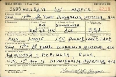 Thumbnail for Herbert Lee > Harper, Herbert Lee