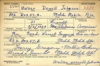 Thumbnail for Walter Dowell > Johnson, Walter Dowell