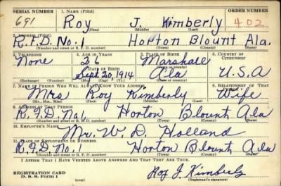 Kimberly, Roy J (1914) > Page 1