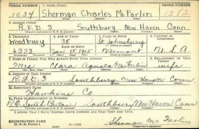 Thumbnail for Sherman Charles > McFarlin, Sherman Charles