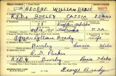 Thumbnail for George William > Brady, George William