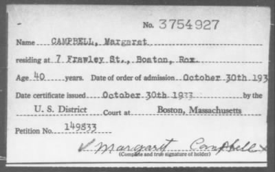 1933 > CAMPBELL, Margaret