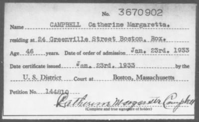 Thumbnail for 1933 > CAMPBELL Catherine Margaretta.