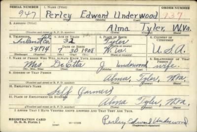 Thumbnail for Perley Edward > Underwood, Perley Edward