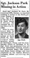 Thumbnail for Park, Jackson W._Idaho Statesman_Boise_Wed_29 Sept 1943_Pg 6_Clip.JPG