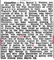 Thumbnail for Park, Jackson W._Idaho Statesman_Boise_Sun_02 April 1944_Pg 2.JPG