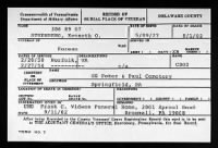 Thumbnail for Kenneth Steenberg - PA Veterans Burial Card.jpg